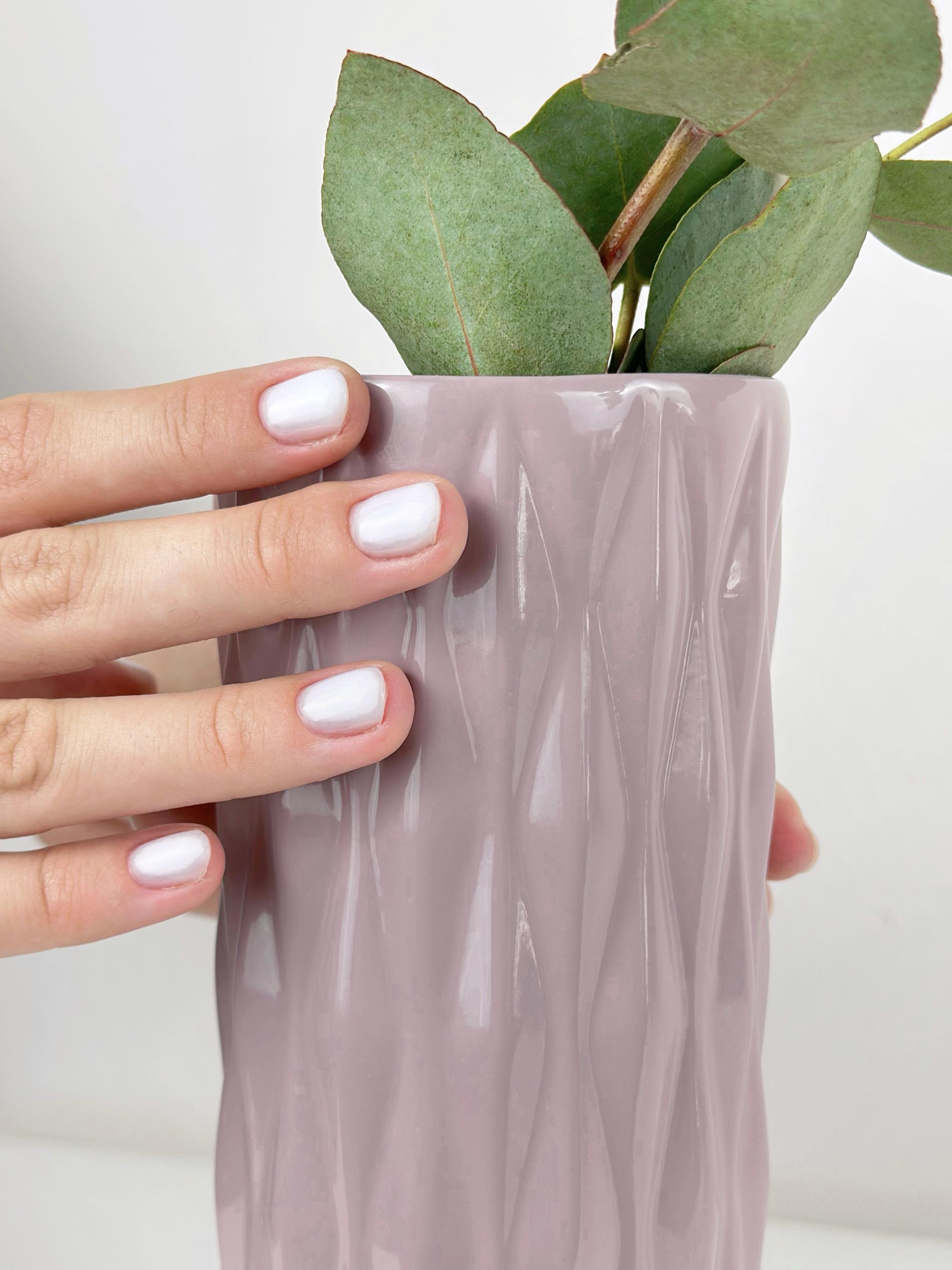 Ваза для квітів і декору глиняна керамічна Кристал 20 см Фіолетовий (4001-13) - фото 5 Ваза для квітів і декору глиняна керамічна Кристал 20 см Фіолетовий (4001-13) - фото 5