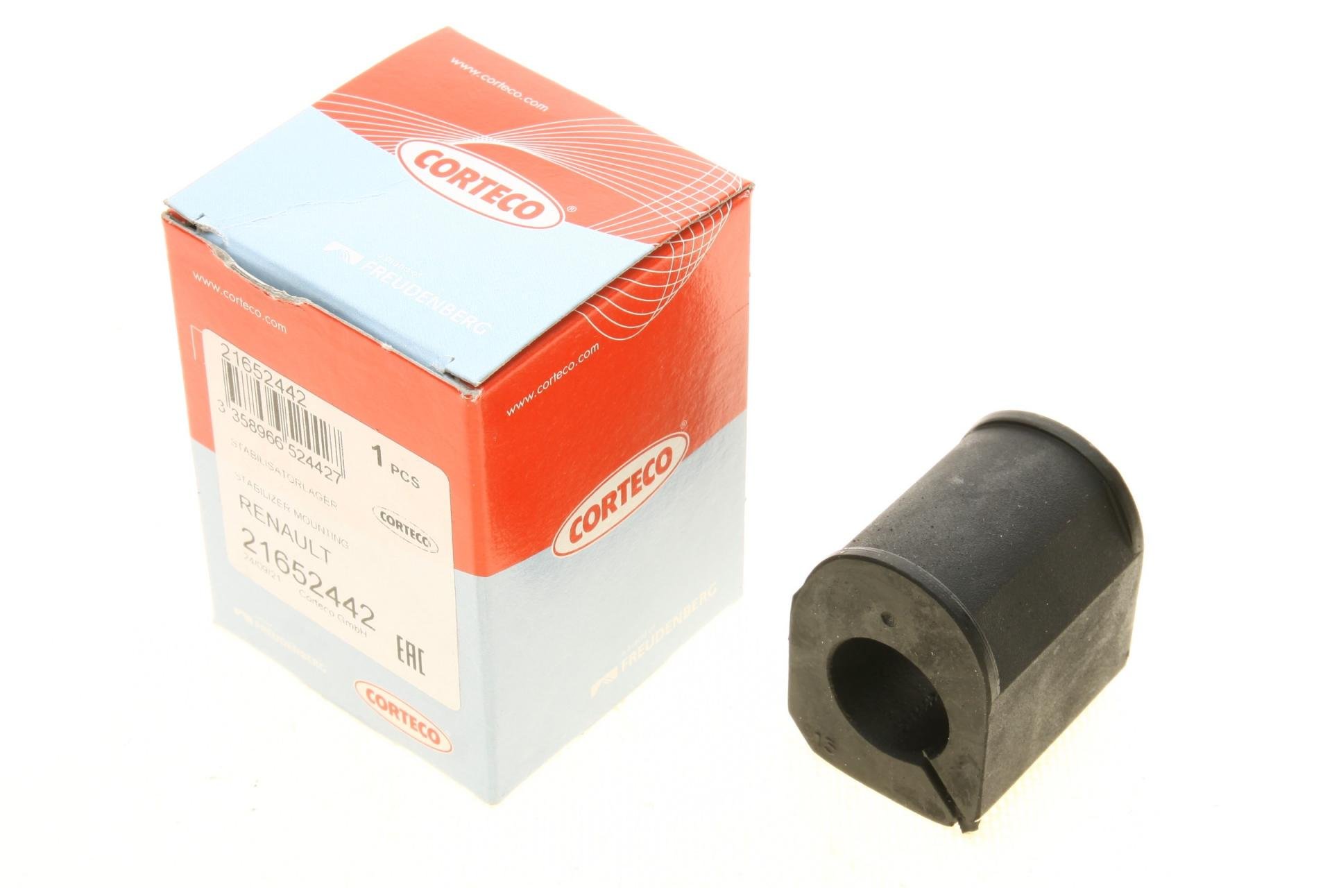Втулка стабилизатора переднего CORTECO Renault Kangoo 97-d 21 мм (21652442)