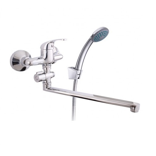 Смеситель для ванны Rubineta Optima 12 C однорычажный с ручной лейкой Хром (O2CK08)