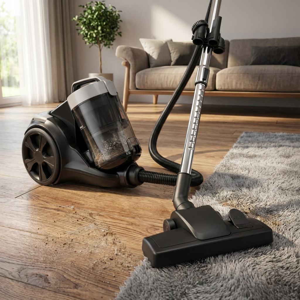 Пылесос сетевой контейнерный с HEPA фильтром для сухой уборки с телескопической трубой 3,3 л 850 Вт Черный (VCE01TABKG) - фото 3