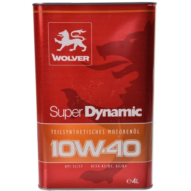 Моторное масло WOLVER SUPER DYNAMIC DIESEL SAE 10W-40 4 л (14910)