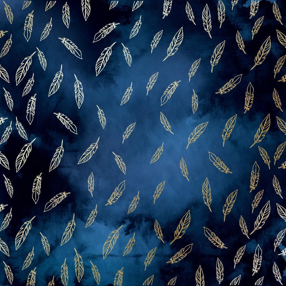 Лист бумаги односторонний Golden Feather с фольгированием 30,5х30,5 см Night Garden