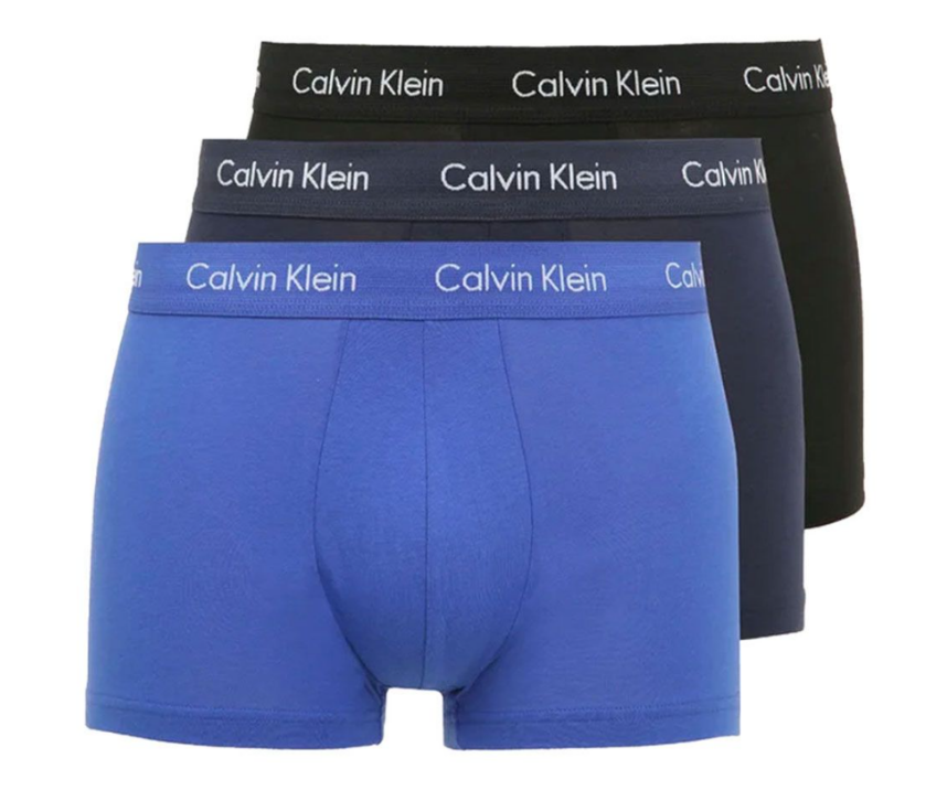 Набір трусів боксерів чоловічих Calvin Klein men boxer 3 шт. XL Синій/Темно-синій/Чорний (4565686)