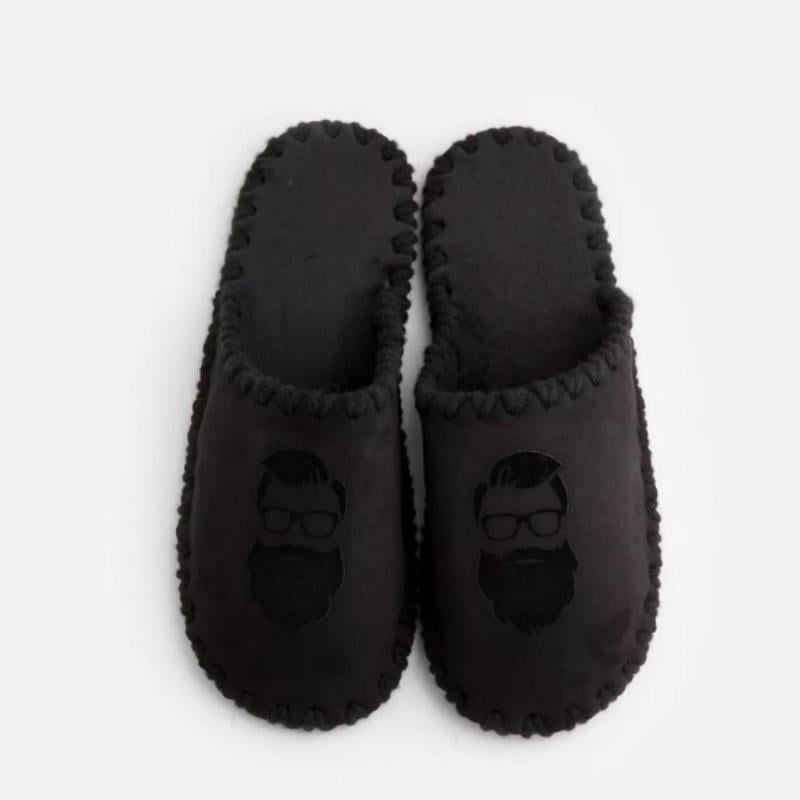 Тапки домашні чоловічі Family Бородач закриті р. 42/43 Чорний (351680)