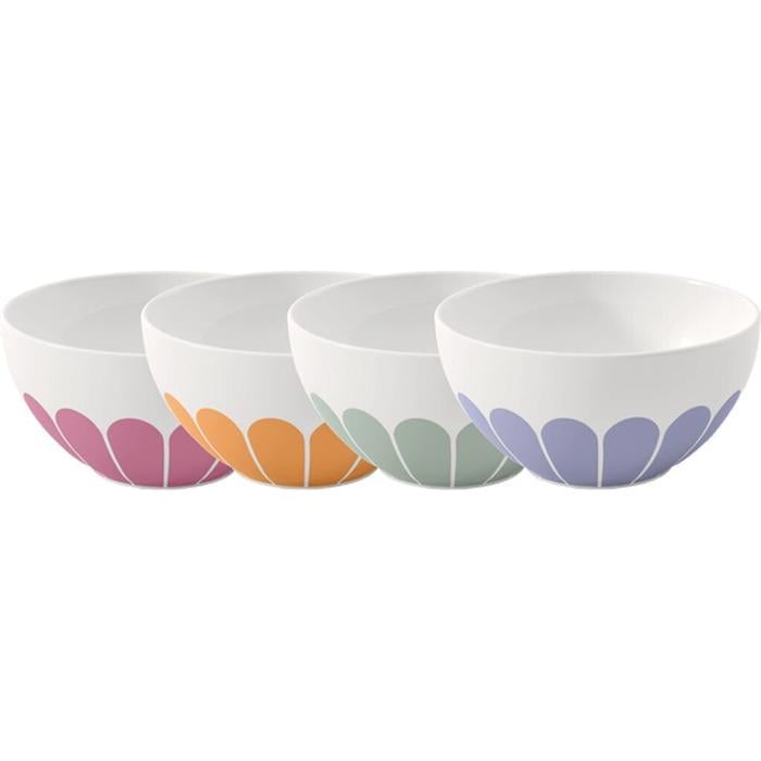 Набір піал для пластівців Villeroy&Boch Fleur 4 шт. 430 мл Різнокольоровий (33497574)