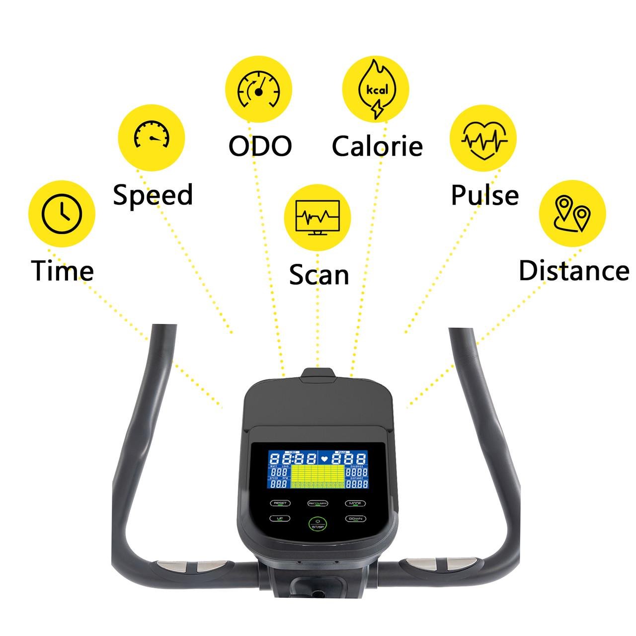 Велотренажер электромагнитный Cornix Amber Black (2671077773) - фото 4 Велотренажер электромагнитный Cornix Amber Black (2671077773) - фото 4