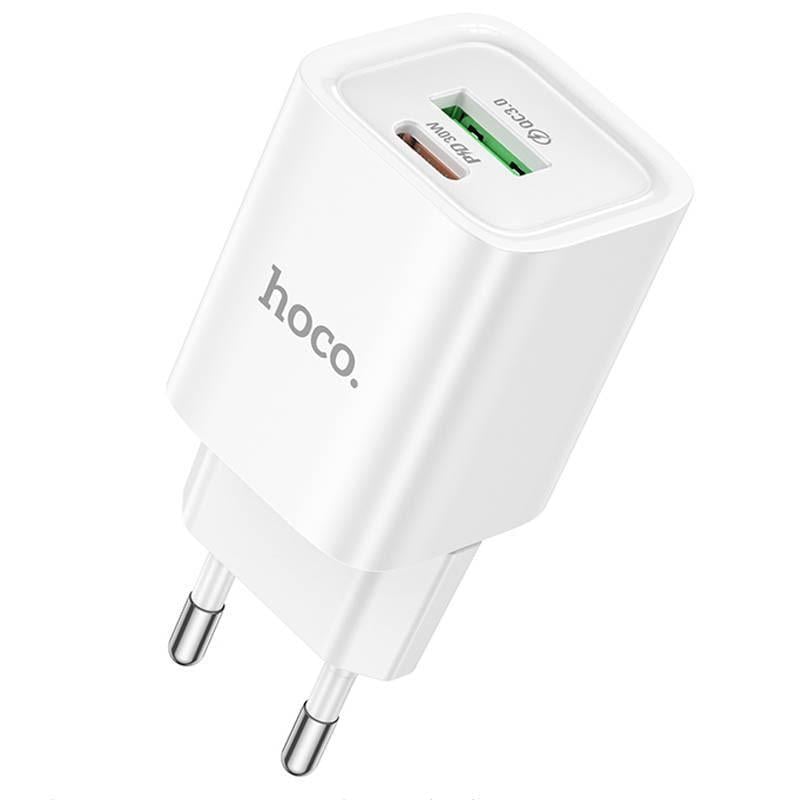 Зарядний пристрій мережевий Hoco C149A Charm PD30W/QC3.0 1USB-A/1C White (00000077156_1)