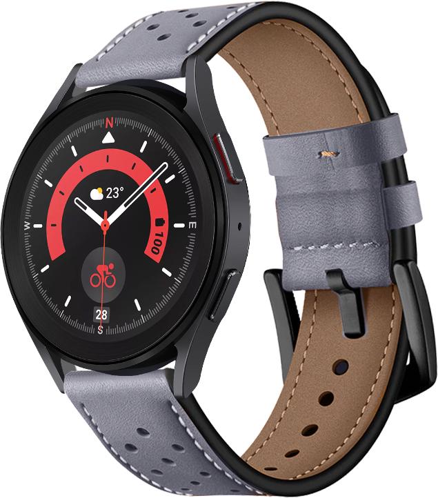 Ремінець шкіряний Classico для Galaxy Watch 5 Pro Grey (29206-33)