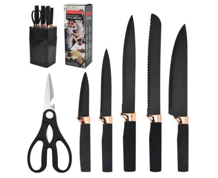 Набор ножей с нержавеющей стали с подставкой 7 шт.