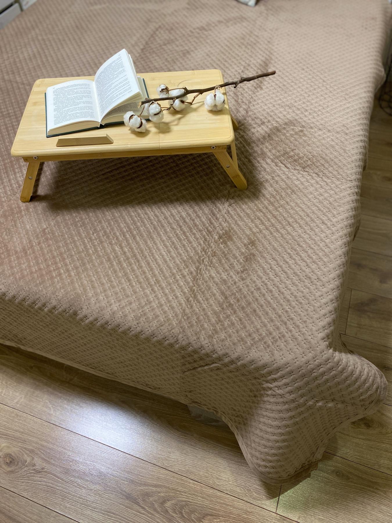 Покрывало Soty велюр евро 200х220 см Капучино (23993632)