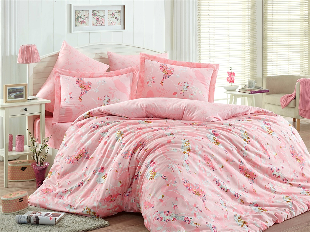 Комплект постельного белья Hobby Exclusive Sateen Mystery 200х220 см Персиковый