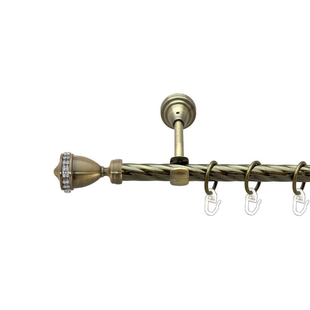 Карниз для штор Orvit Этерния крученая однорядный 16 мм 240 см Антик (000-7998)