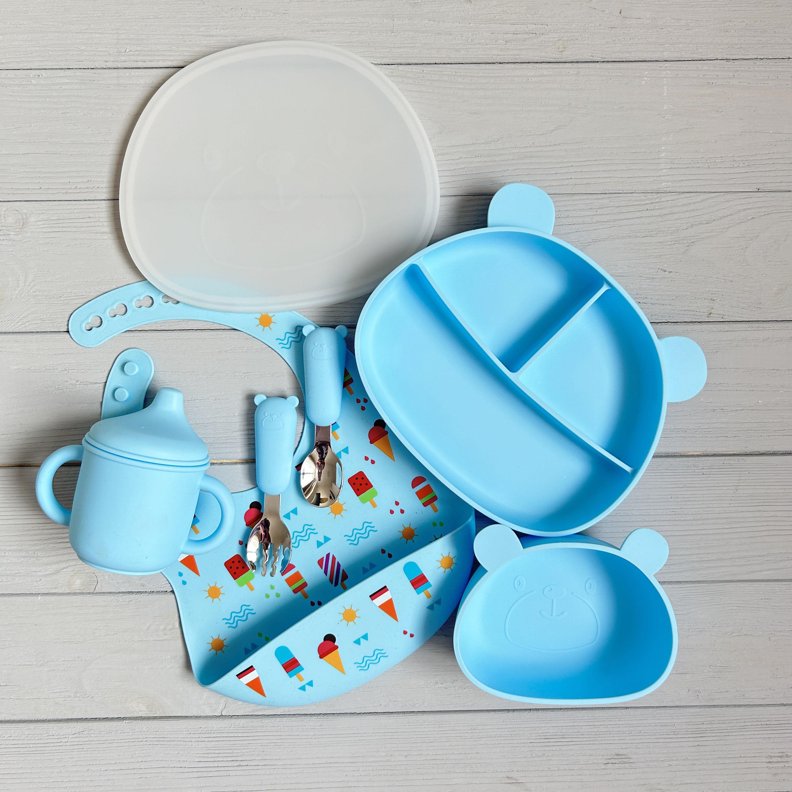 Дитячий посуд силіконовий Ведмедик BPR img_e9196 Y9 Блакитний (65514) - фото 2 Дитячий посуд силіконовий Ведмедик BPR img_e9196 Y9 Блакитний (65514) - фото 2
