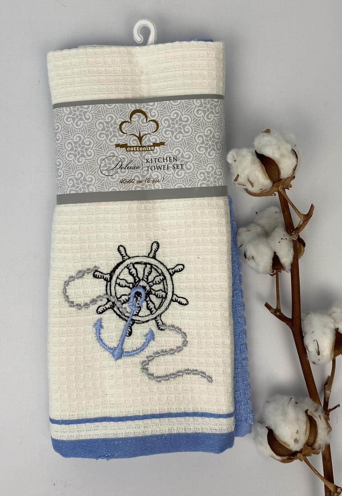 Набор кухонных полотенец Cottonize Sea mood 2 шт. Blue (CN20353)