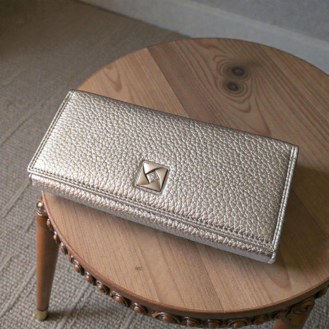 Кошелек на магните с внутренним отделом для монет Saralyn 19х10 см Серебристый