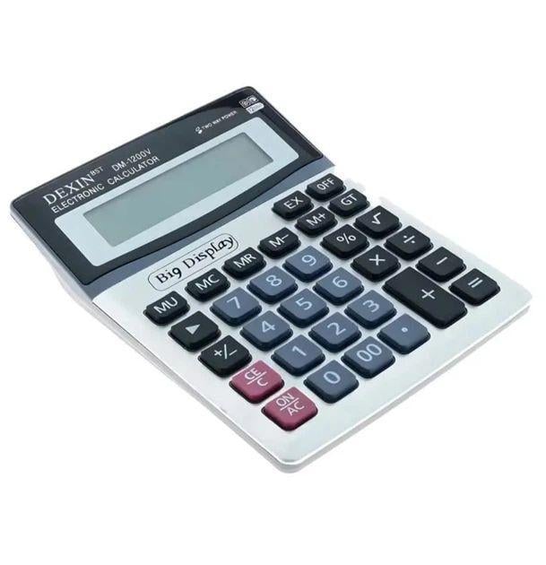 Калькулятор настольный Dexin DM-1200 V с 12-разрядным экраном (0424)