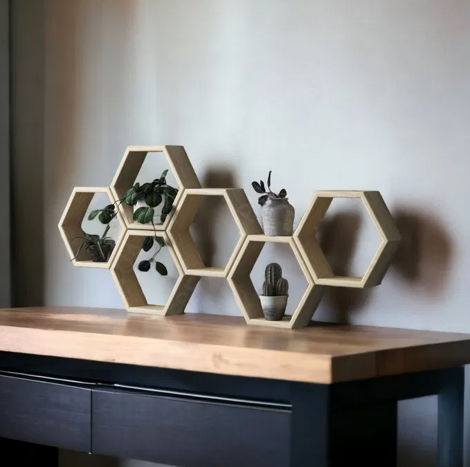 Полочка шестиугольная сборная 32х37х15 6 шт. (27565900) - фото 2