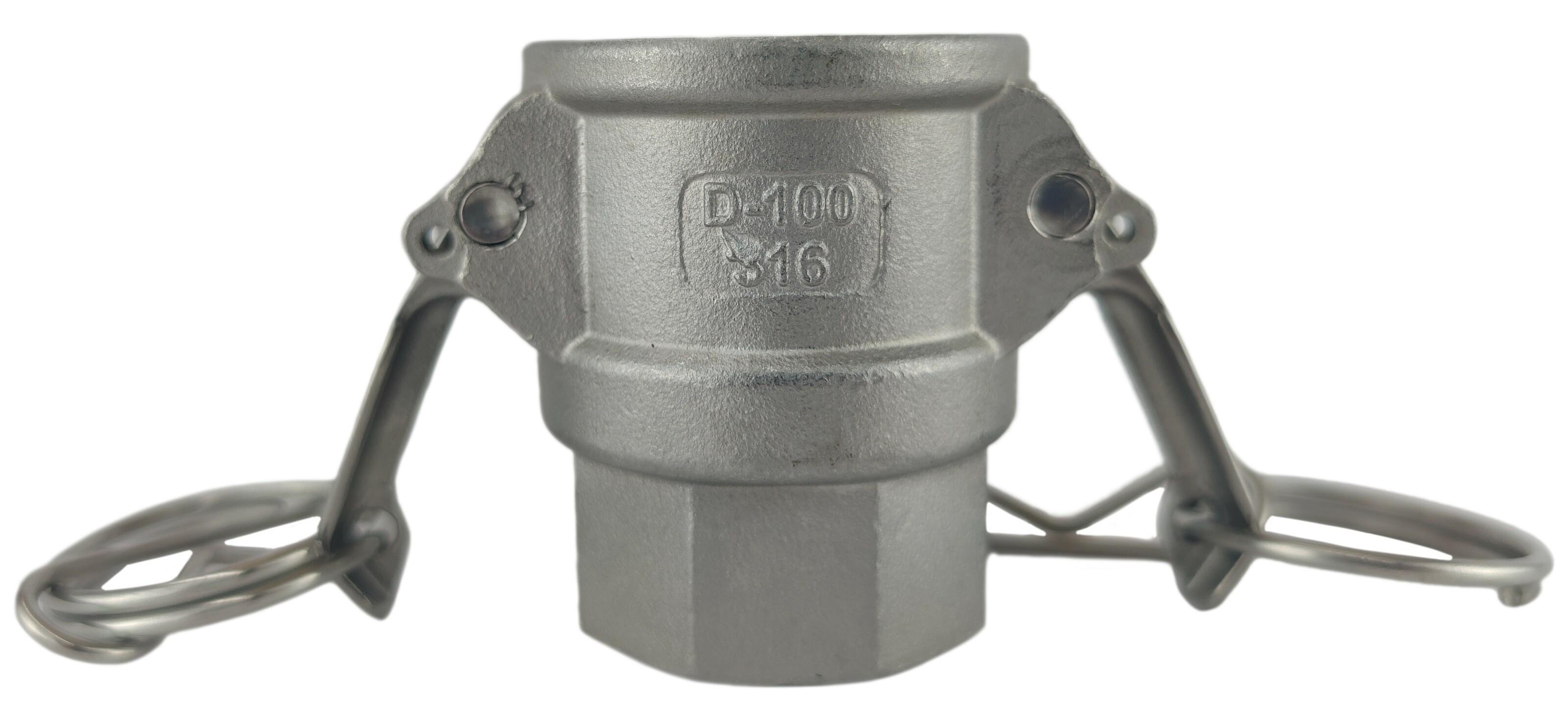 Муфта camlock тип D с внутренней резьбой BSPP ШРЗ нержавеющая сталь D-100 1" (50232016)