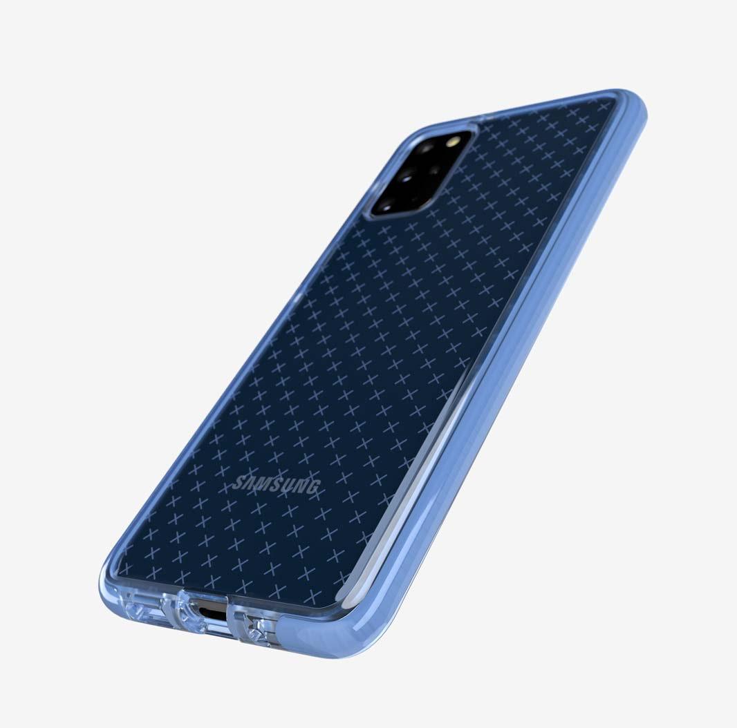 Противоударный чехол с антимикробным покрытием Tech21 Evo Check для Samsung Galaxy S20 Plus (6,7") Blue (6221573) - фото 4