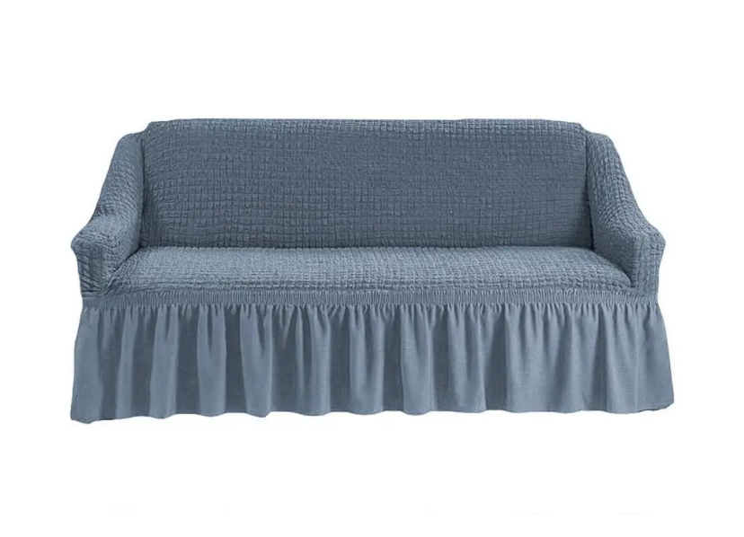 Чехол натяжной на диван с оборкой (31919143)
