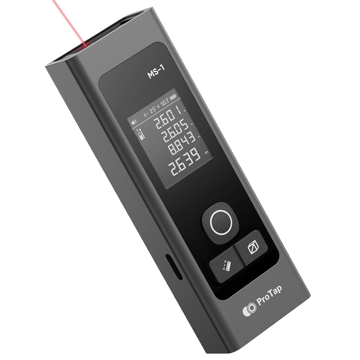 Дальномер лазерный ProTap Laser Measure MS-1 60 м (PRTLSMS01) Дальномер лазерный ProTap Laser Measure MS-1 60 м (PRTLSMS01)