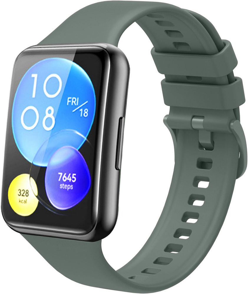 Ремінець Jsota для Huawei Watch Fit 2 силіконовий Dark Grey (28081-25) - фото 1