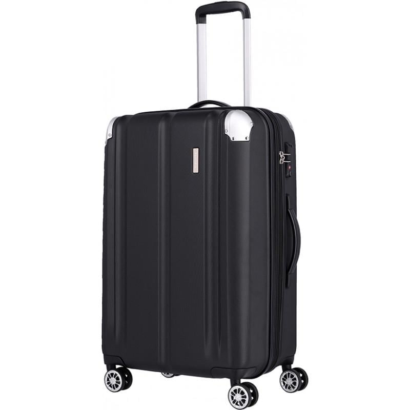 Чемодан на 4 колесах Travelite City M 78/86 л Black (TL073048-01)