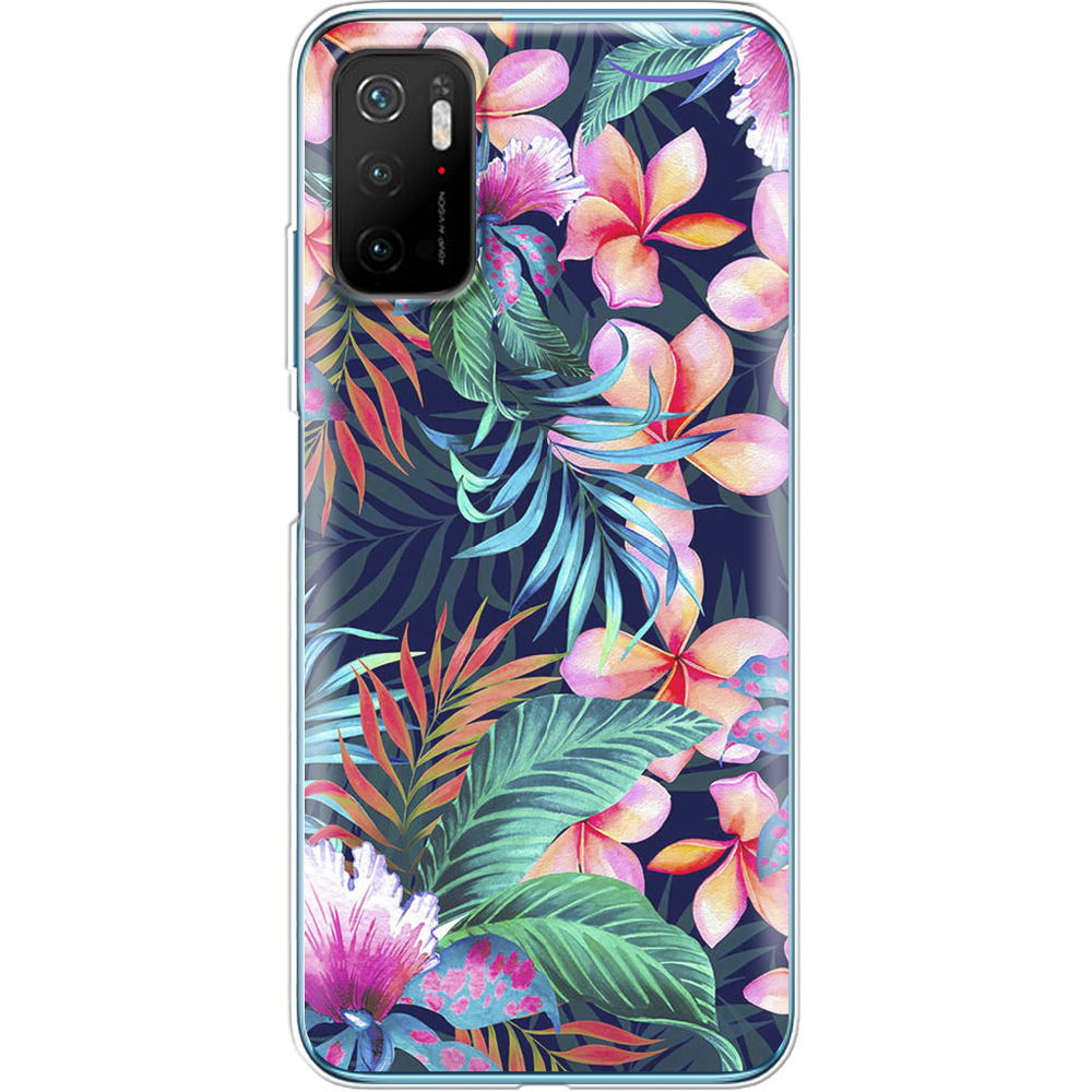 Чохол BoxFace Poco M3 Pro flowers in the tropics Прозорий силікон (42474-up1971-42474)