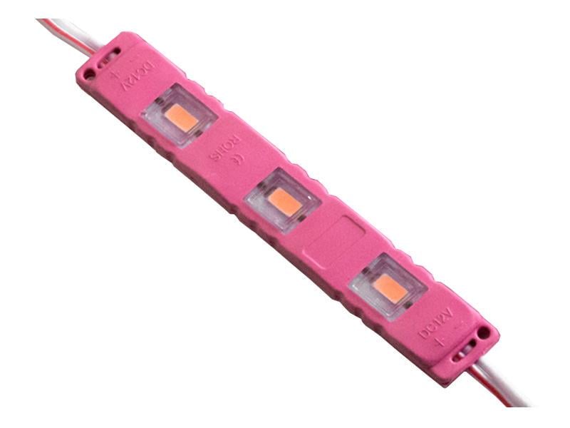 Модуль светодиодный LEDUA 5730-3smd 12V 1W 75 мм Розовый (3165)