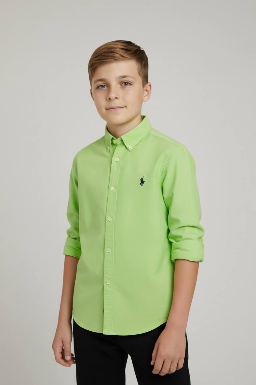 Рубашка Polo Ralph Lauren 7 лет 122 см Салатовый Рубашка Polo Ralph Lauren 7 лет 122 см Салатовый