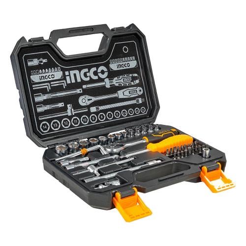 Набір головок торцевих INGCO INDUSTRIAL з тріскачкою 1/4" 45 пр. (26846508)