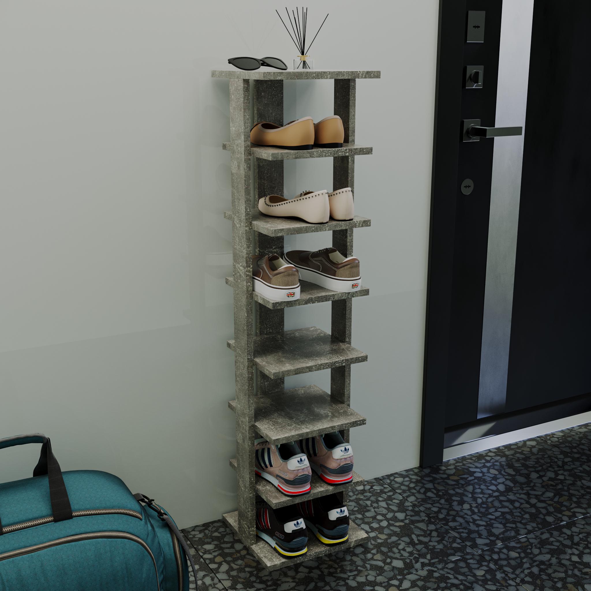 Подставка для обуви ДСП 1140х280х260 мм Бетон (T-13) - фото 1