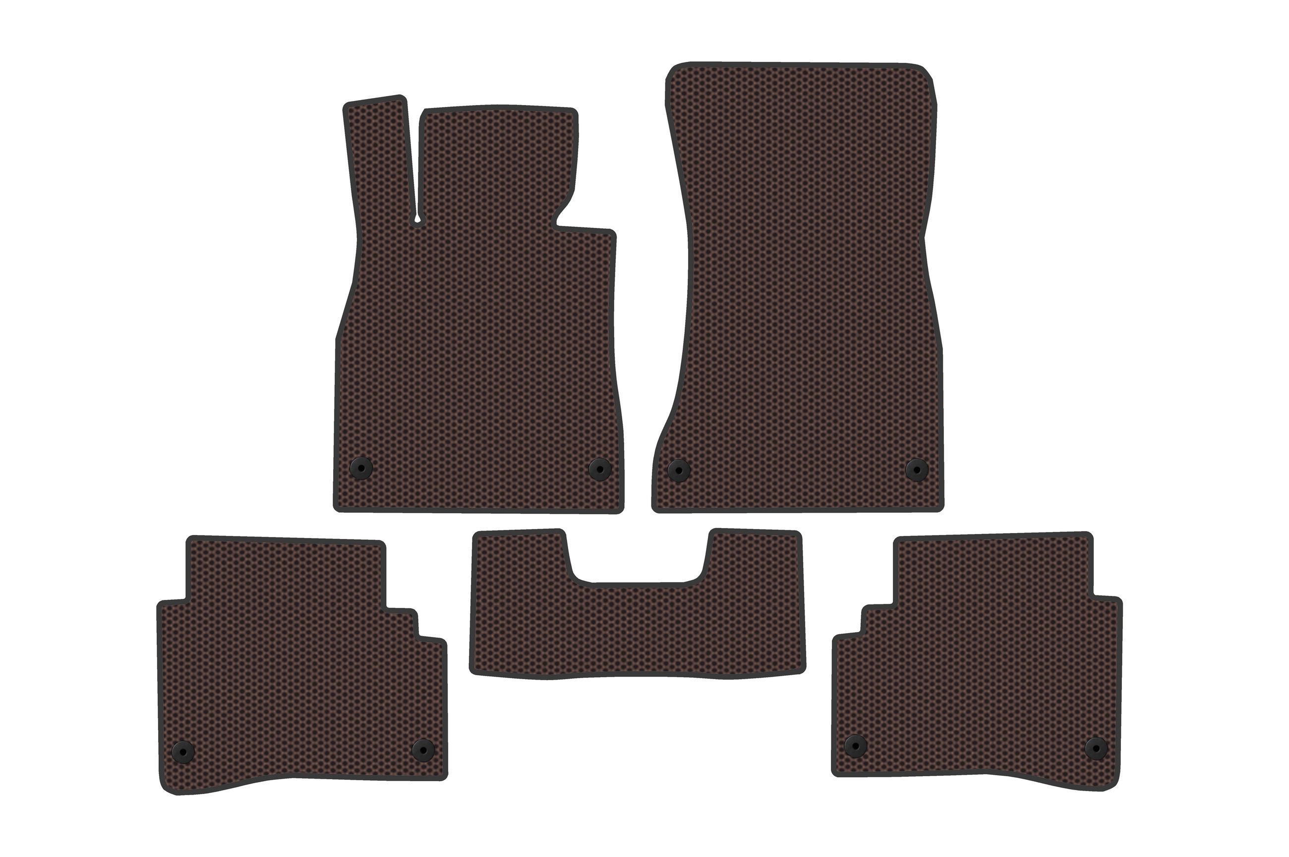 Коврики резиновые Digital Designs Carsuit Short для Mercedes S-сlass W222 2013-2022 г. Коричневый (185378)