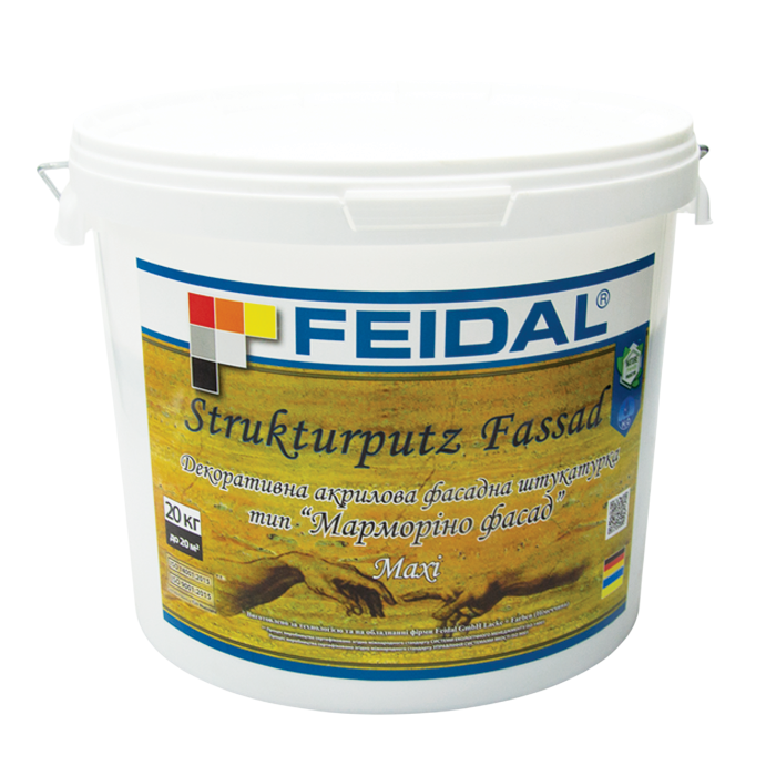 Штукатурка декоративна фасадна Feidal Strukturputz Fassad maxi Feidal 20 кг (1886455335)