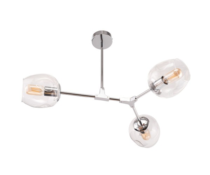 Светильник потолочный Tulpan Chrome со стеклянным плафоном Clear (CL-00101/CH+CLEAR)