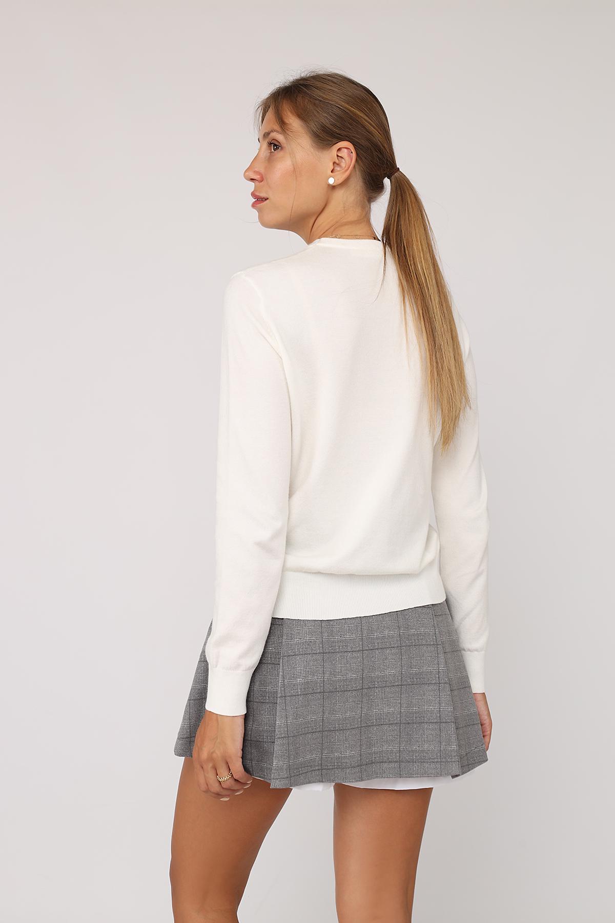 Джемпер жіночий ЦБ-00273135 р. 42 Білий (SKT001053461) - фото 4 Джемпер жіночий ЦБ-00273135 р. 42 Білий (SKT001053461) - фото 4