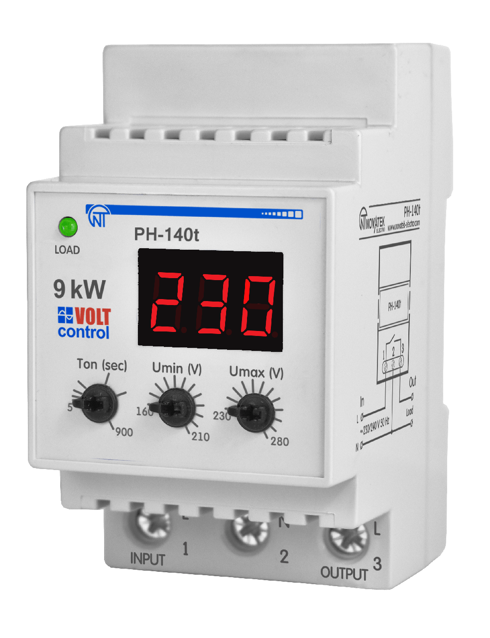 Реле напряжения Новатек-Электро РН-140Т Volt Control 40 А