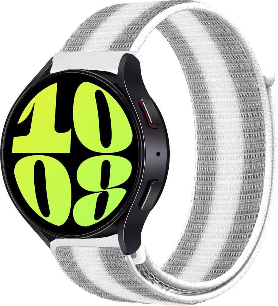 Ремешок нейлоновый Sport Loop для Galaxy Watch 6 44 мм Silver/White (37603-58)