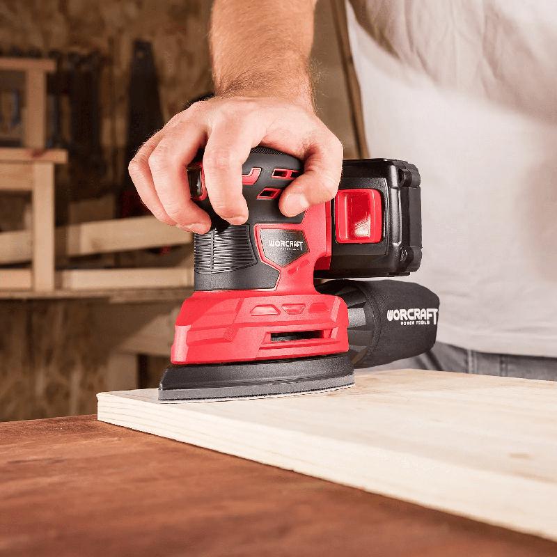 Шлифовальная машина дельтовидная вибрационная аккумуляторная Worcraft CPMS-S20Li с аккумулятором 2А и зарядным 145х145х95 см 20В (43132) - фото 11