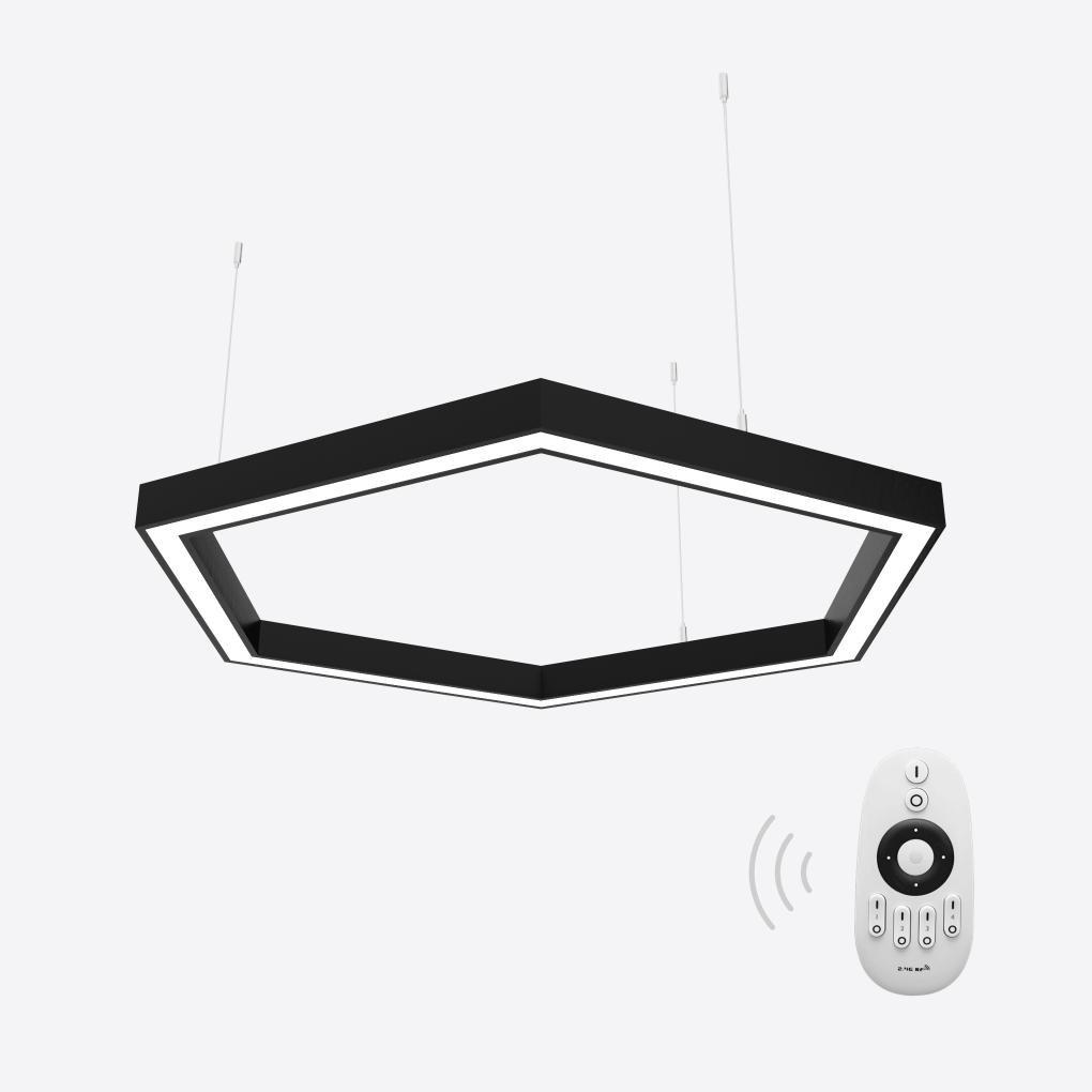 Светильник светодиодный управляемый X-LED 120 Вт шестиугольник 860x745x43 мм Черный (LSNH-120db) - фото 2 Светильник светодиодный управляемый X-LED 120 Вт шестиугольник 860x745x43 мм Черный (LSNH-120db) - фото 2