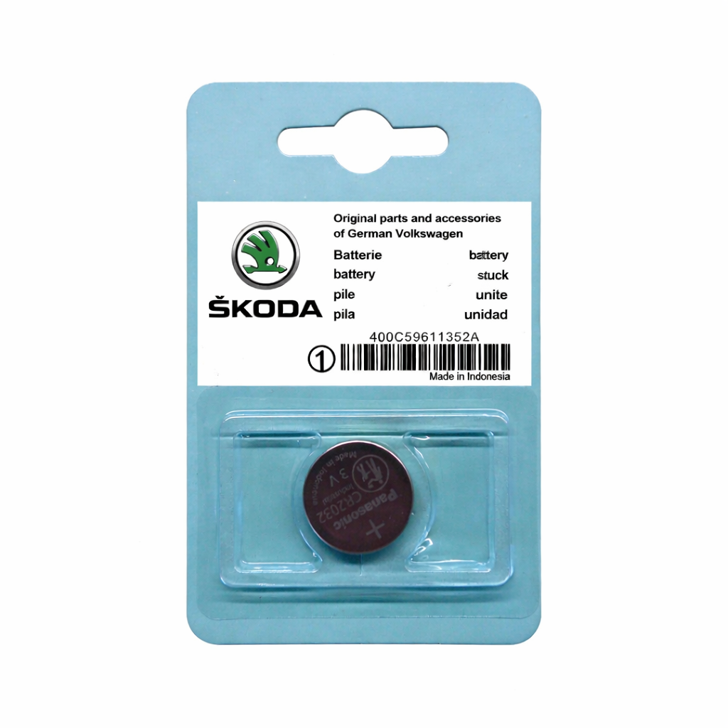Батарейка литиевая CR2032 3V для автомобильного ключа Skoda