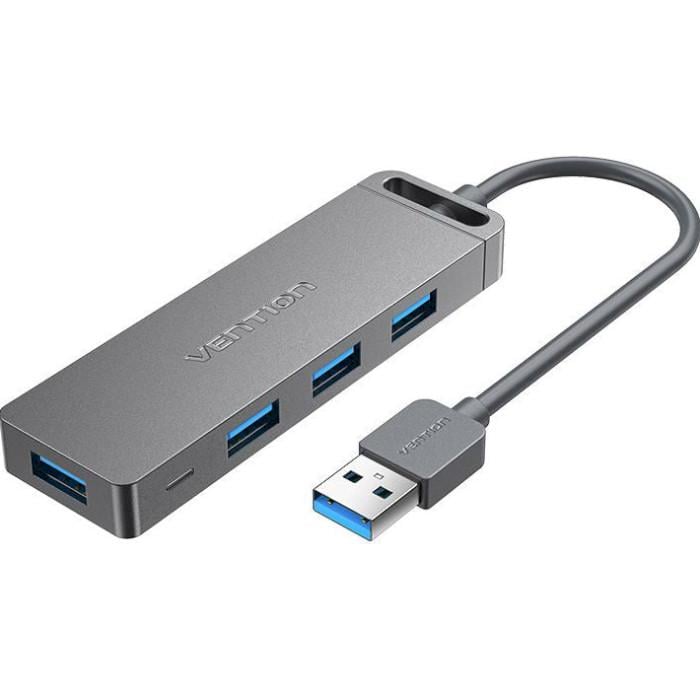 USB-хаб Vention 4-Port USB 3.0 Hub With Power Supply 0.15M Black (CHLBB) - фото 2 USB-хаб Vention 4-Port USB 3.0 Hub With Power Supply 0.15M Black (CHLBB) - фото 2