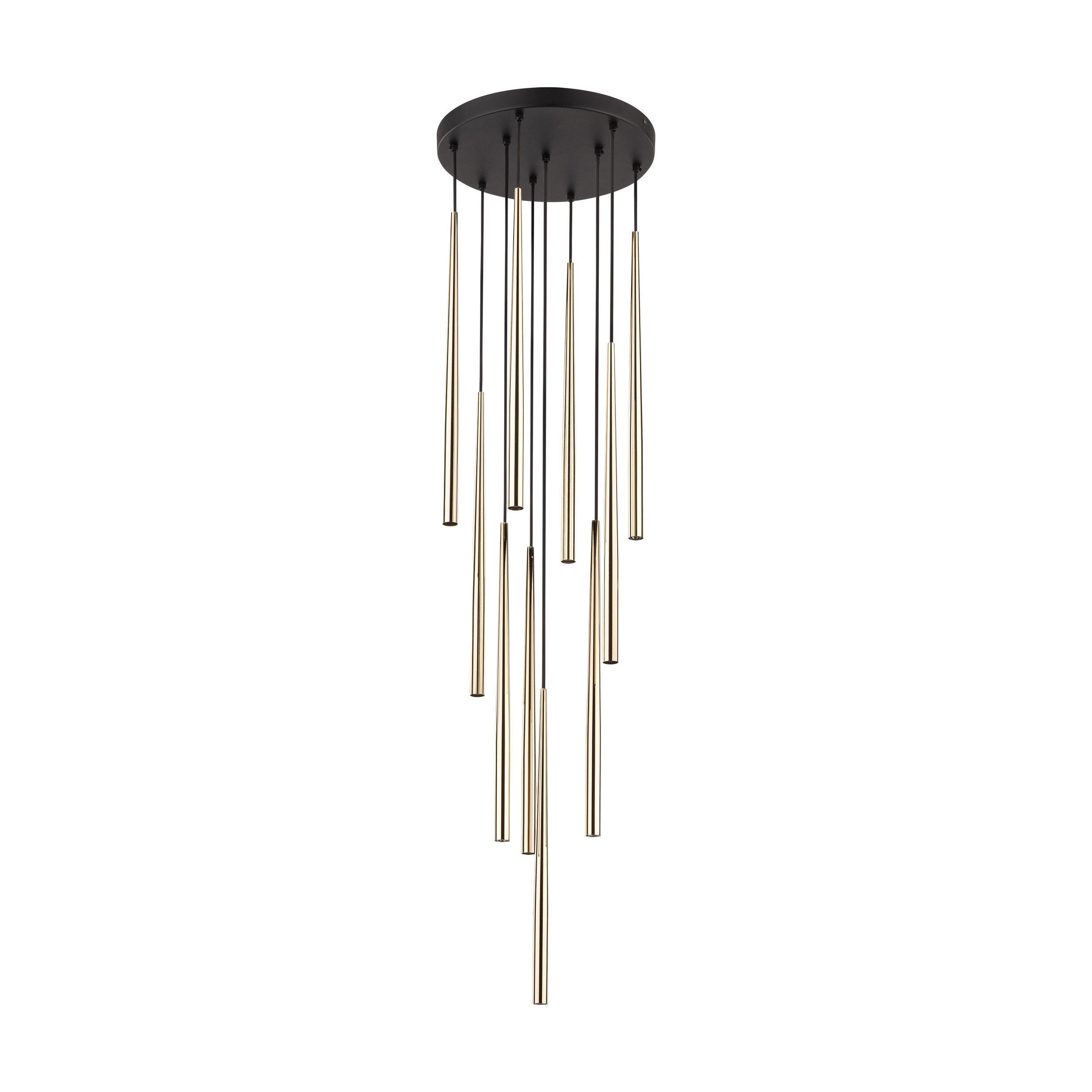 Подвесной светильник PIANO 10 Black/Gold (10118)
