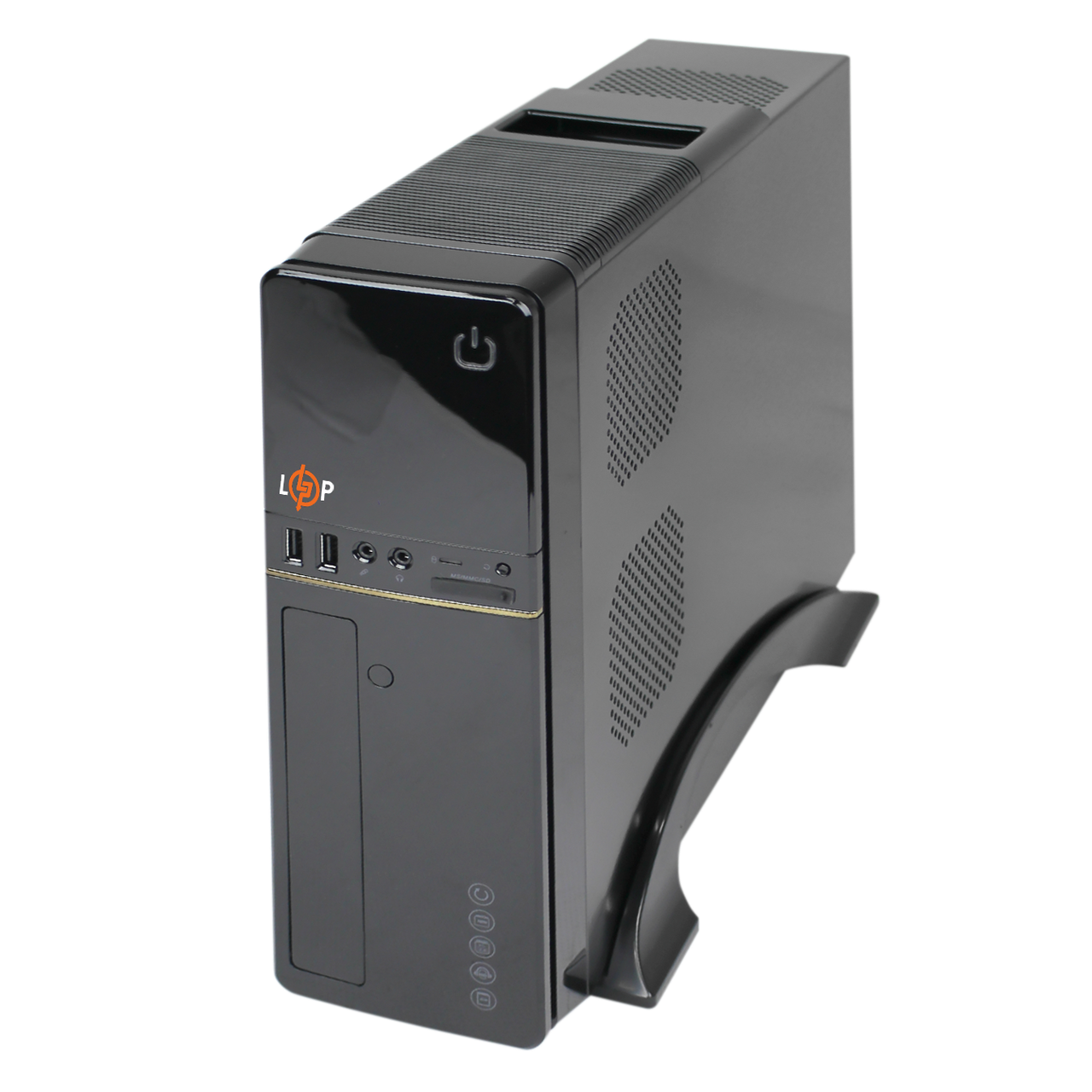 Корпус LP S607 BK 400W Slim 2хUSB 2.0