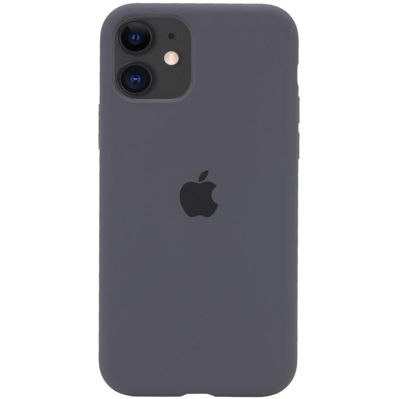 Противоударный чехол Silicone Case Full Protective (AA) для Apple iPhone 11 (6.1") Серый / Dark Grey