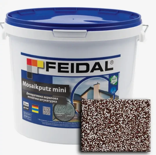 Декоративная штукатурка акриловая мозаичная Feidal Mosaikputz mini А25 25 кг (1886455549)