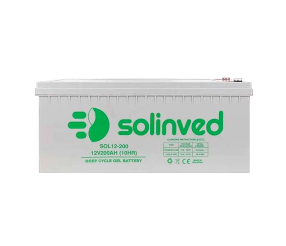 Аккумулятор гелевый Solinved 200-12 GEL 12V 200 Ah 522x240x224 мм 60,3 кг (37425)