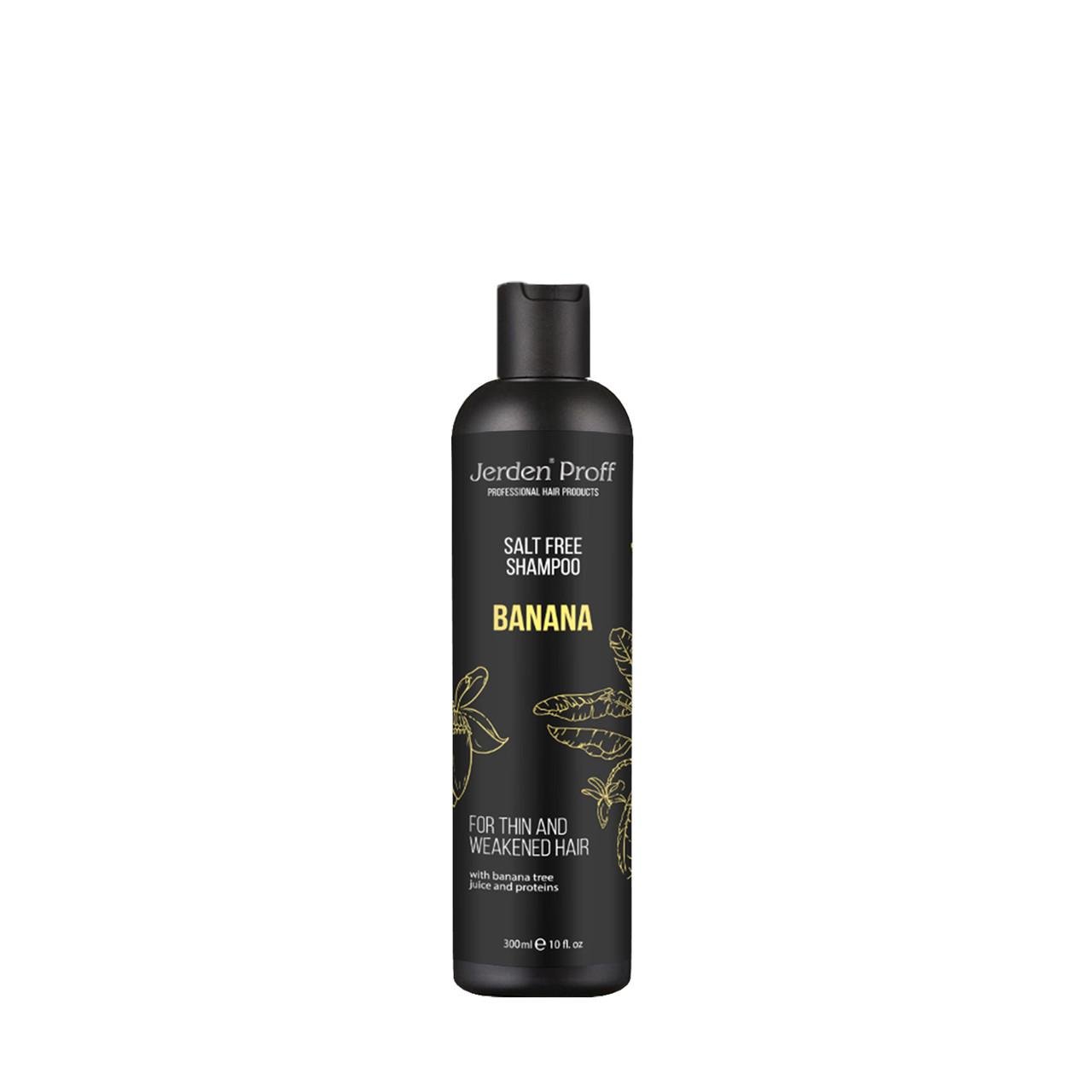 Шампунь для волос JERDEN PROFF SHAMPOO Banana Salt Free Shampoo бессолевой с соком бананового дерева 300 мл