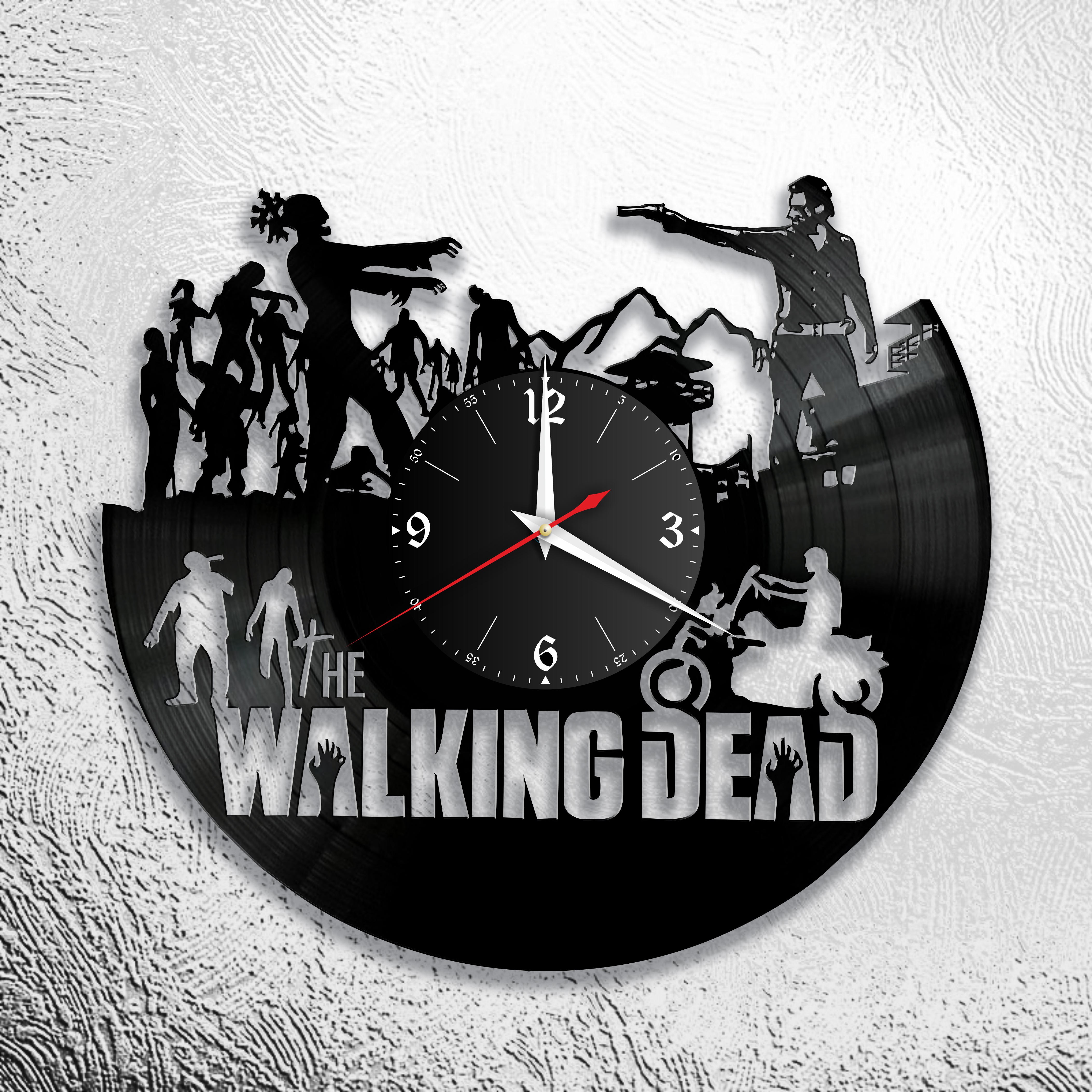 Часы настенные Ходячие мертвецы 0867 из виниловой пластинки