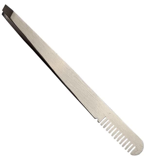 Пинцет Yiqian скошенный с расческой (KP-05-02)